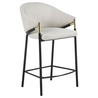 Sloped Arm Counter Stools (Set of 2) - Beige