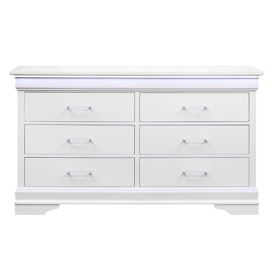 Charlston - Dresser With LED - White