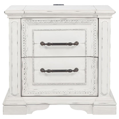 Mckinney - 2-Drawer Nightstand With Dual USB - Vintage White