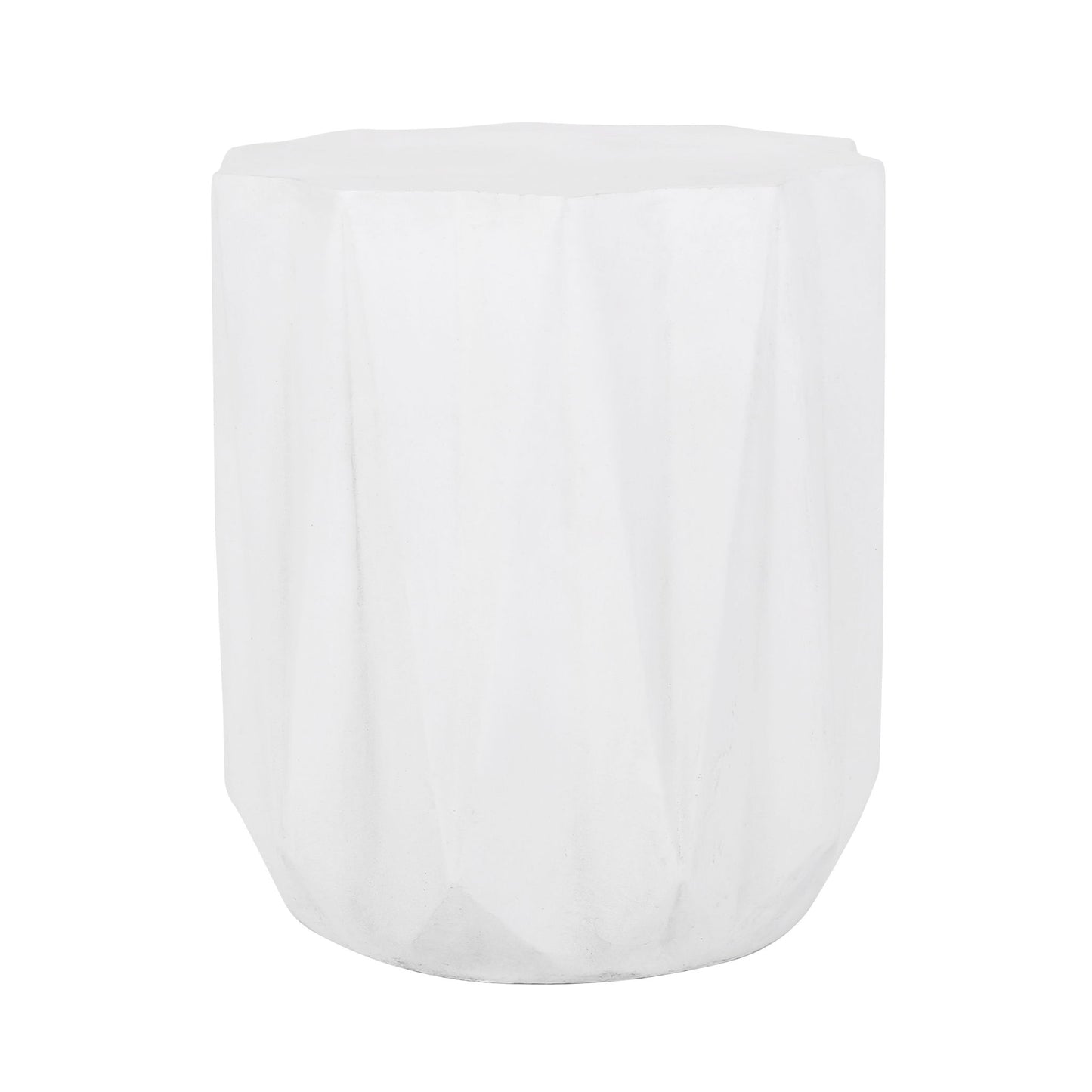 Outdoor Lightweight Concrete Side Table - Antique White