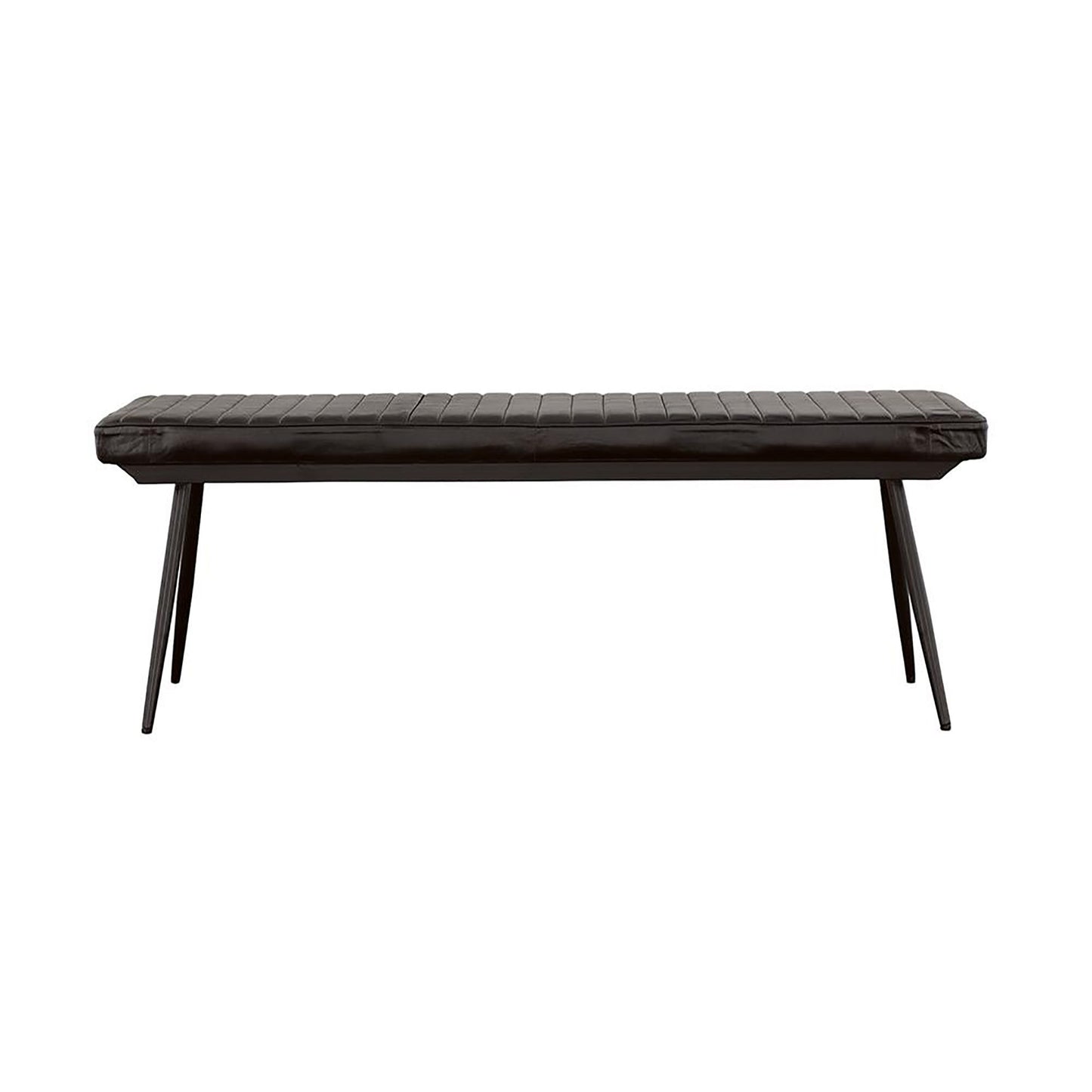 Tufted Cushion Side Bench With Tapered Legs