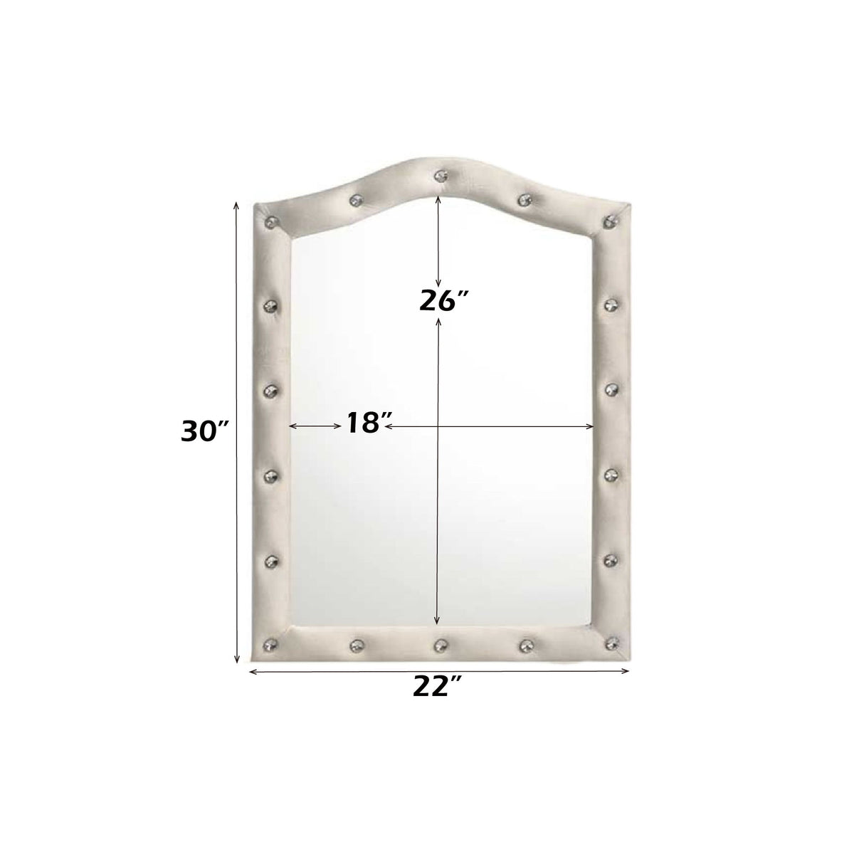 Reggie - Mirror - Beige
