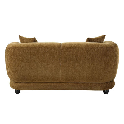 Lennox - Loveseat With 2 Pillows - Brown Chenille
