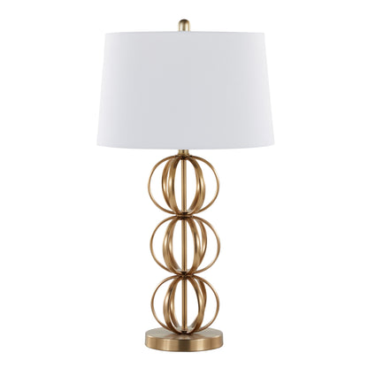 Linx - Contemporary Table Lamp (Set of 2) - Gold / White