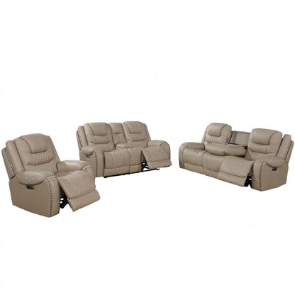 Power Motion Sofa Set With USB Ports And Adjustable Headrests