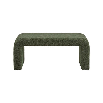 Modern Contemporary Boucle Waterfall Bench