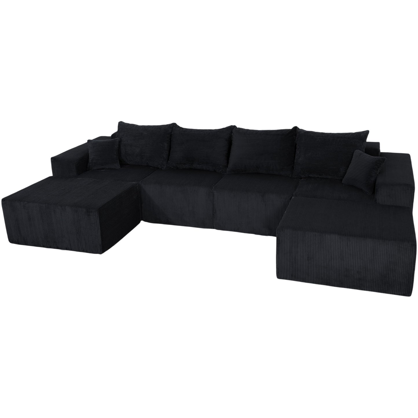 Modular Sectional Sofa, Convertible Couch With Chaise Corduroy