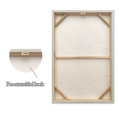 Framed Wall Art, Textured Canvas Painting With Accents, Decor For Living Room (Set of 2) - Antique White