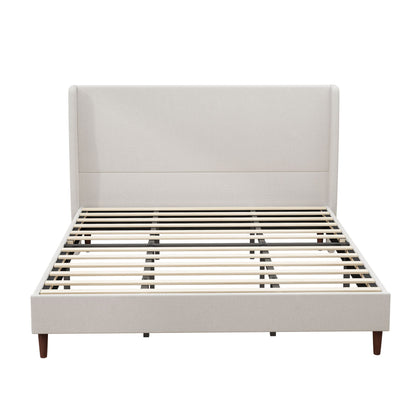 Upholstered Bed & High Headboard Design