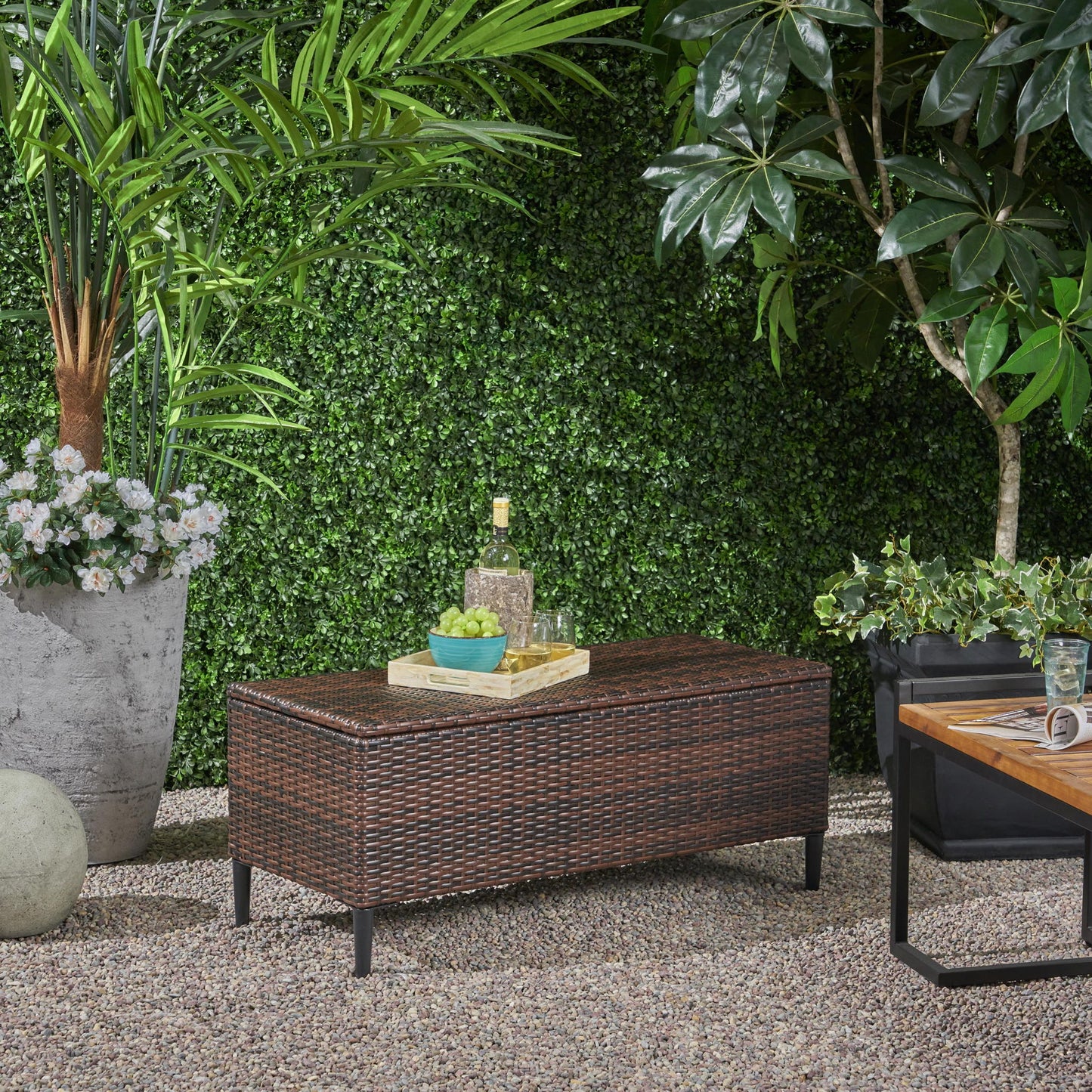 Rupert - Storage Unit Resin Wicker Outdoor