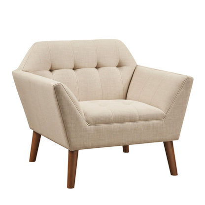Modern Lounge Chair With Button Tufting