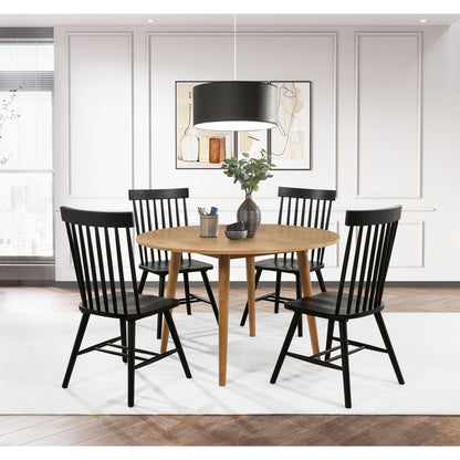 Finley - 5 Piece Dining Set With Round Table And Spindle Back Chairs