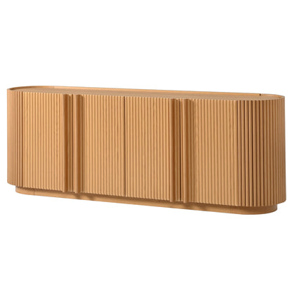 TV Stand With Fluted Tambour Style Door