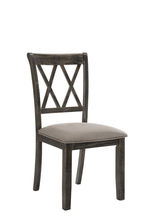 Claudia II - Weathered Side Chair (Set of 2) - Beige / Gray