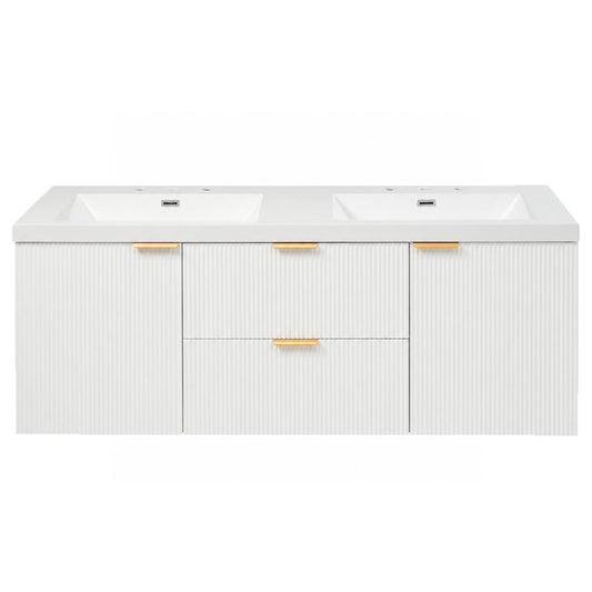 Modern Wall Mounted Bathroom Vanity, Soft Close Doors