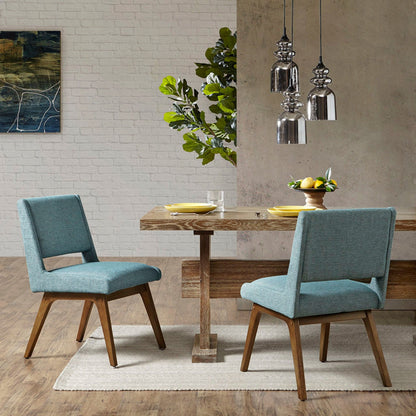 Dining Chair With Upholstered Seat And Back (Set of 2) - Blue
