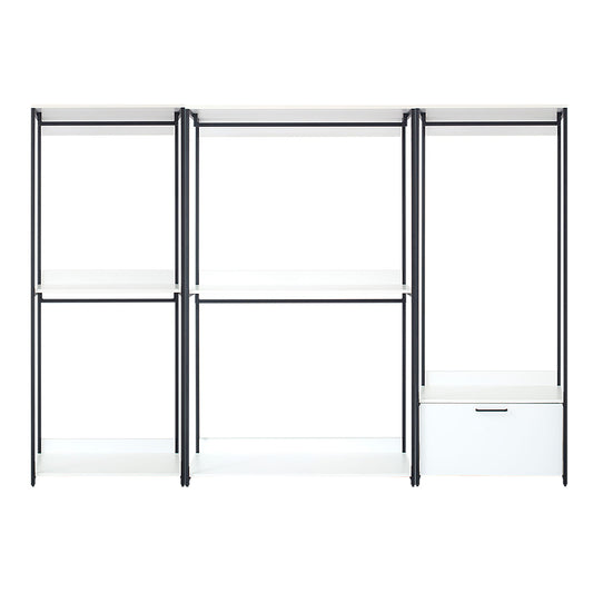 Fiona - Freestanding Walk In Closet System With Metal Frame Melamine - White