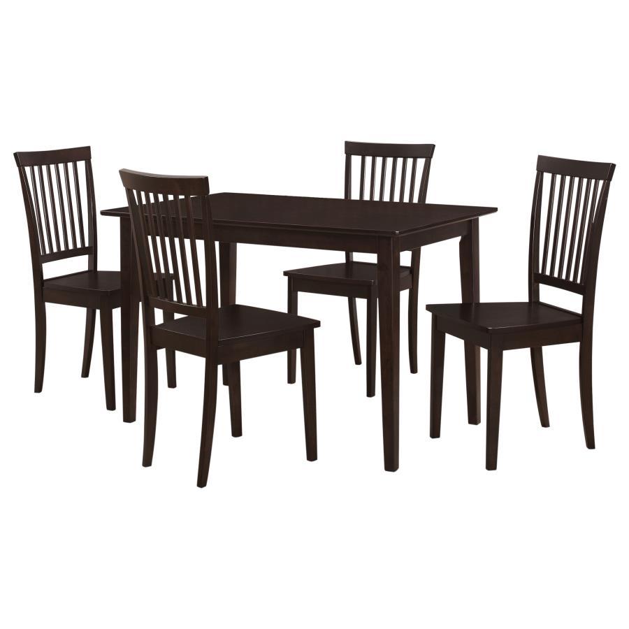 Gomez - 5 Piece Rectangular Dining Table Set - Cappuccino