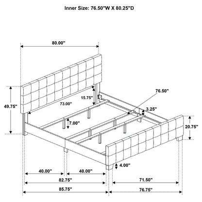 Destiny - Eastern King Panel Bed - Beige