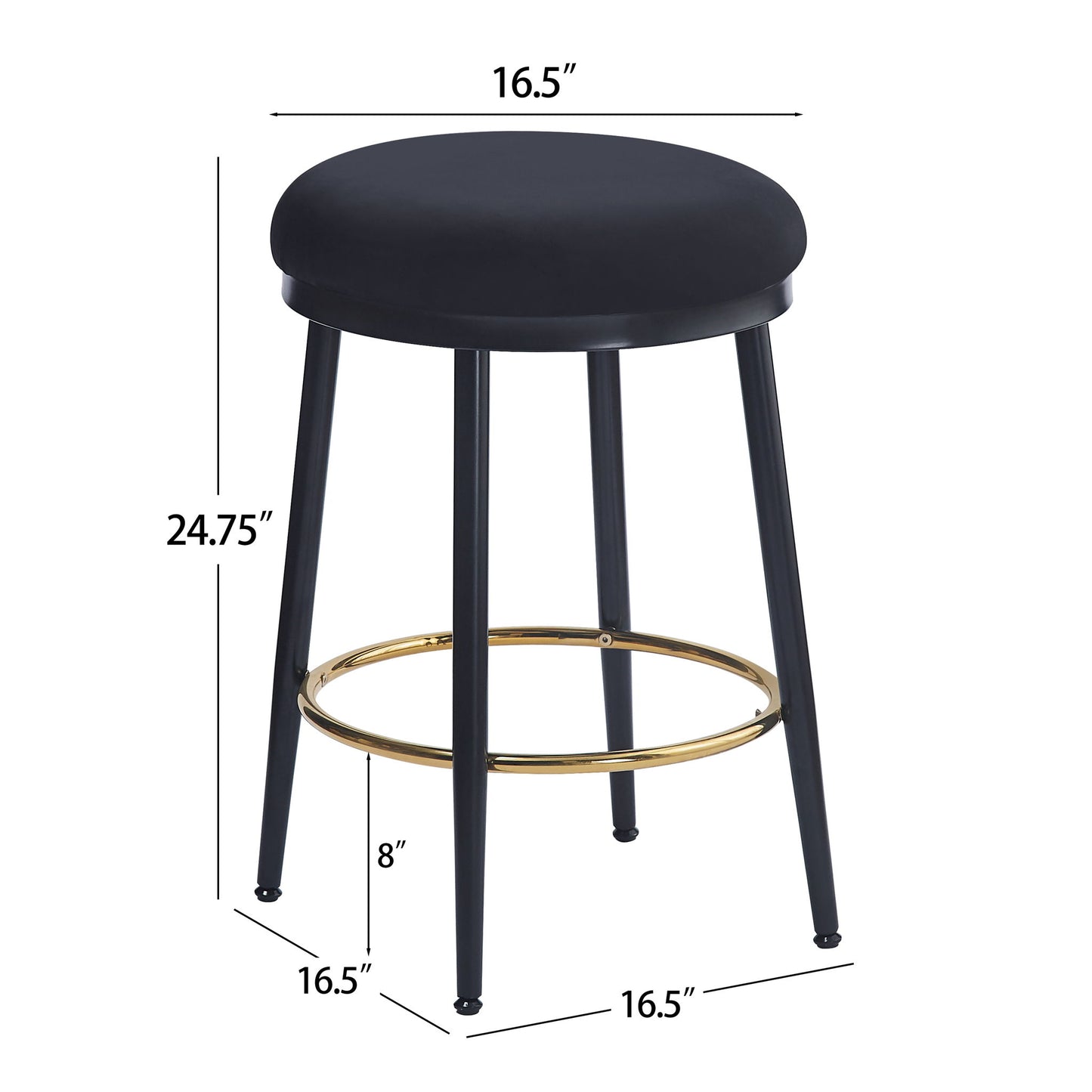 Stylish Design Counter Stools (Set of 2)