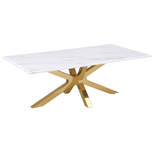 Visalia - Base Stainless Steel Coffee Table - Gold