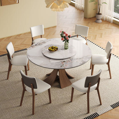 Dining Table Set With Wooden Base