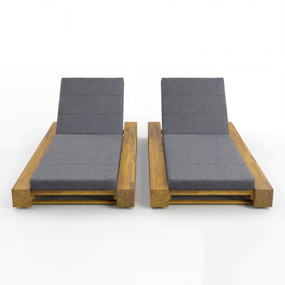 Outdoor Chaise Lounges With Water-Resistant Cushions