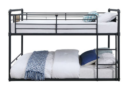 Cordelia - Twin Over Twin Bunk Bed - Antique Oak, Sandy Black & Dark Bronze Hand-Brushed Finish