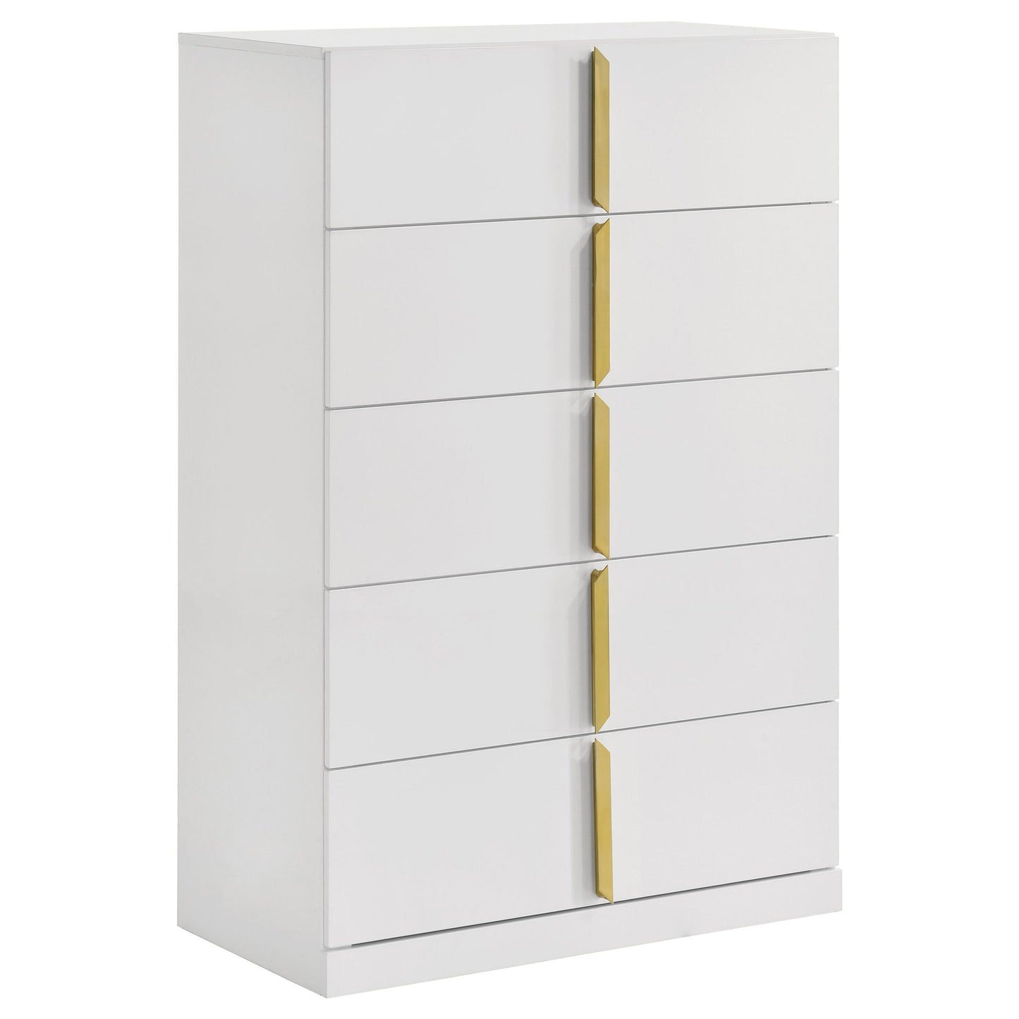 Lauryn - 5 Drawer Bedroom Chest - Gloss White