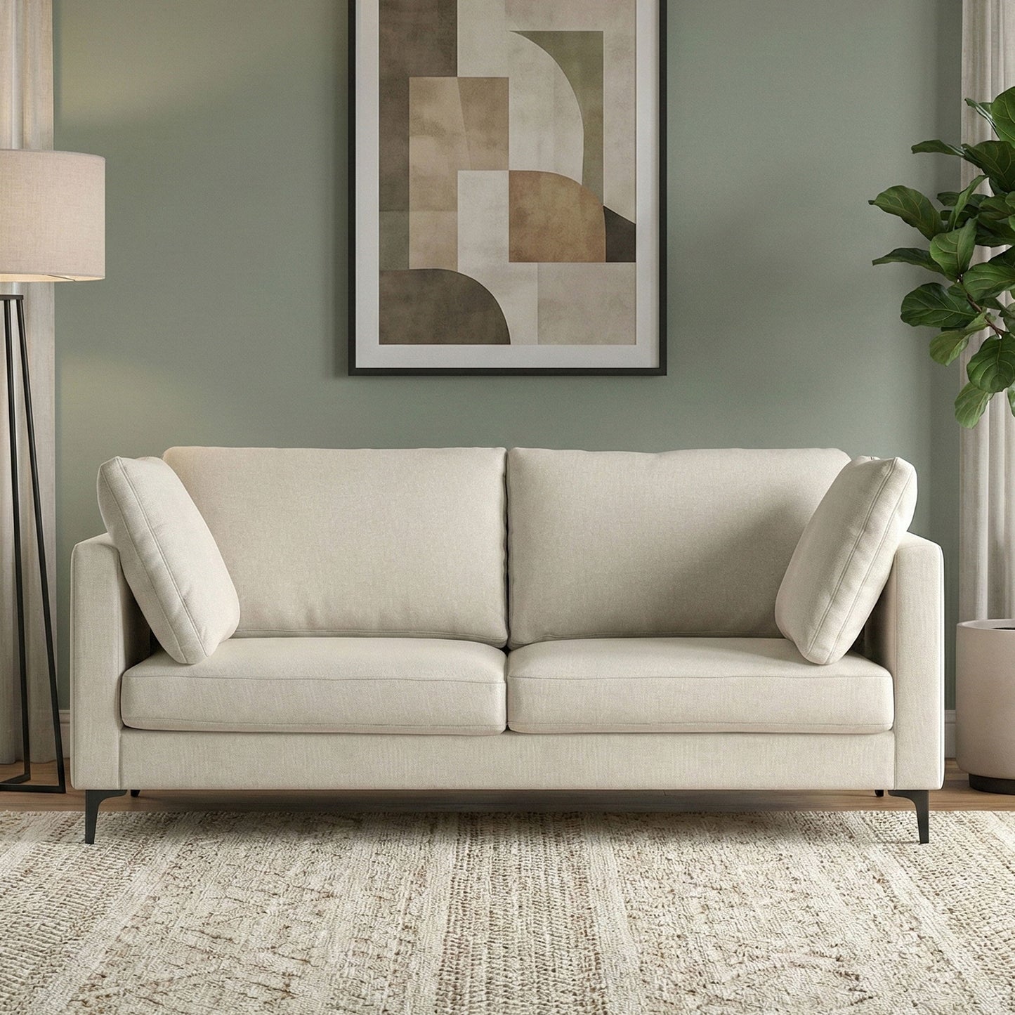 Ava - Mid Century Sofa, Upholstered