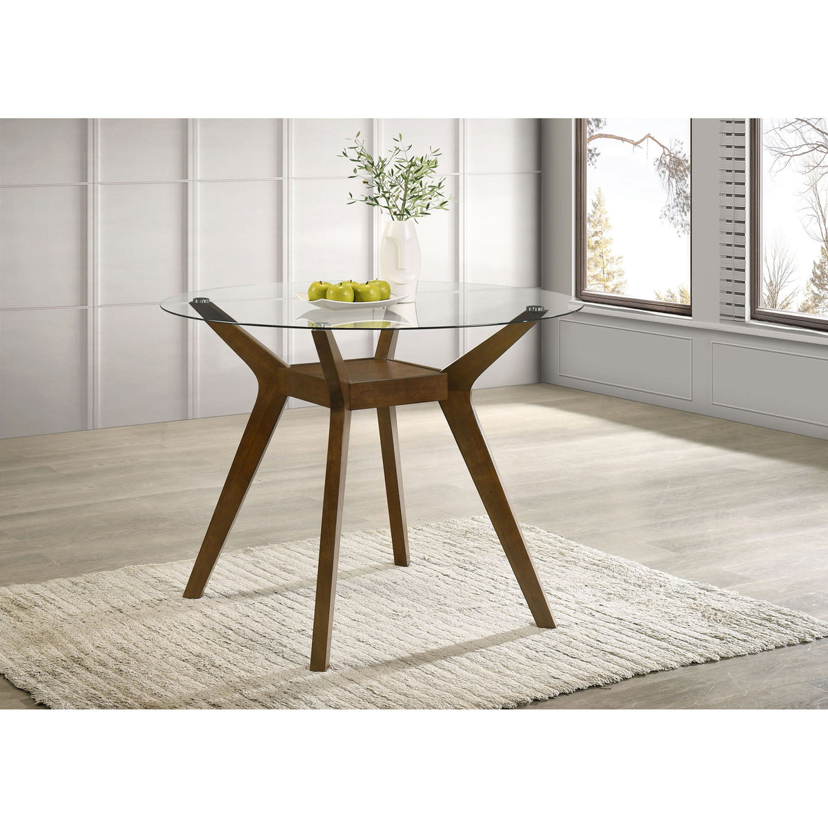 Flynn - Round Counter Height Dining Table - Brown
