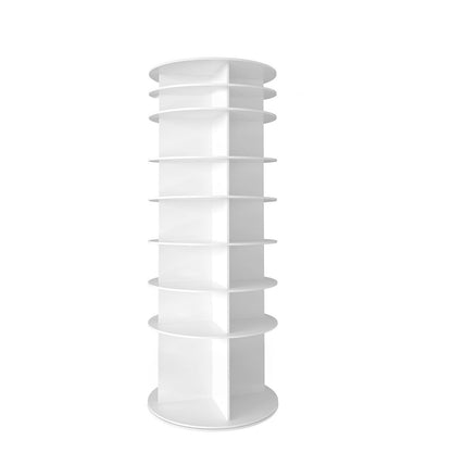 8 Tier Rotating Shoe Rack Tower, 360 Degree Spinning Shoe Organizer And Storage Carousel For Closet Or Entryway - White
