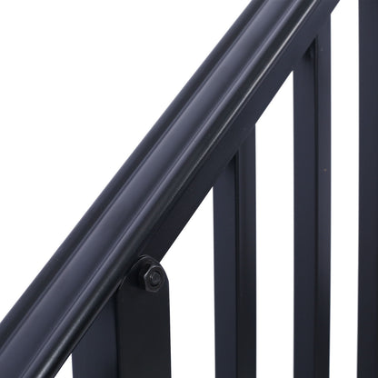 Handrails For Outdoor Steps, Fit 2 Or 3 Steps Outdoor Stair Railing, Wrought Iron Handrail, Flexible Porch Railing, Transitional Handrails For Concrete Steps Or Wooden Stairs