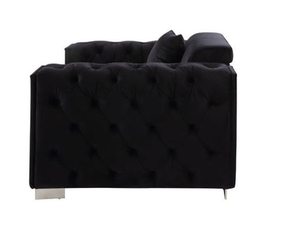 Trislar - Chair With Pillow (Same Lv01399) - Black Velvet