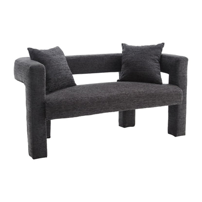 Modern Chenille Loveseat Sofa, Comfy Upholstered 2 Seater