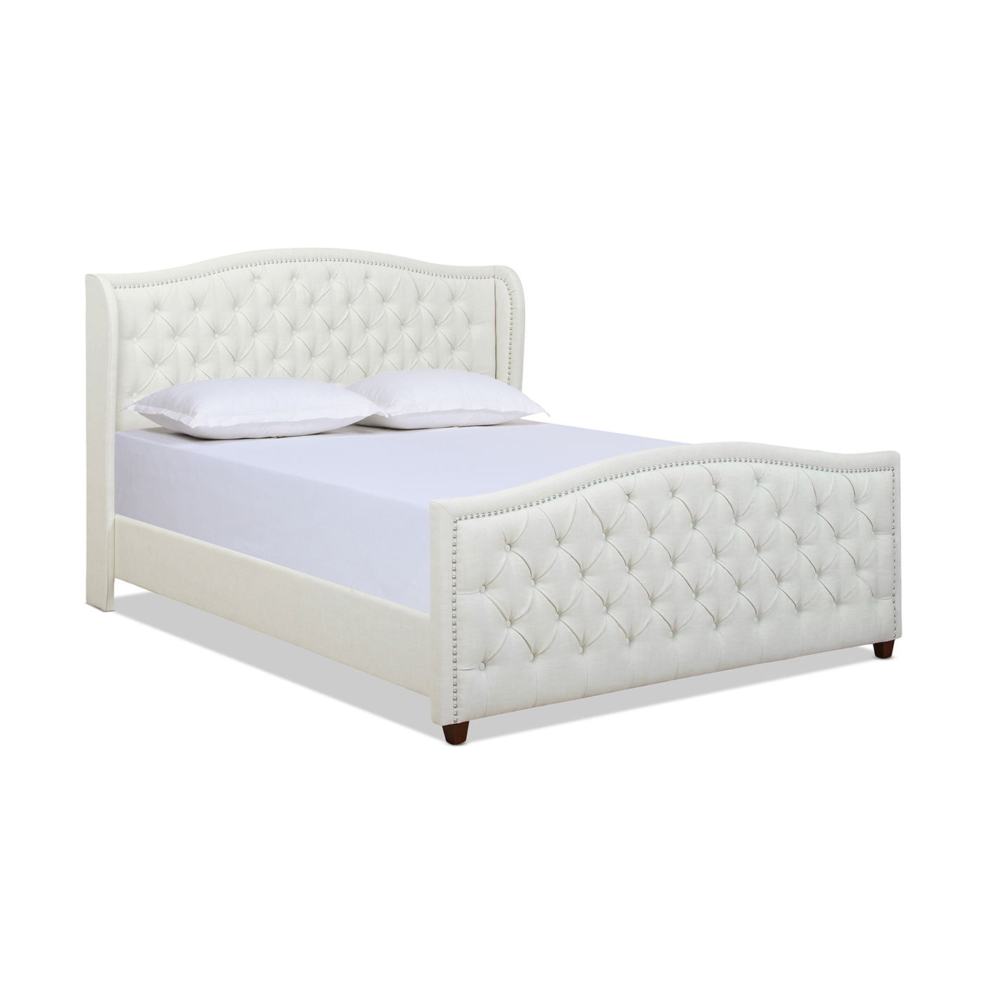 Marcella - Upholstered Shelter Headboard Bed Set
