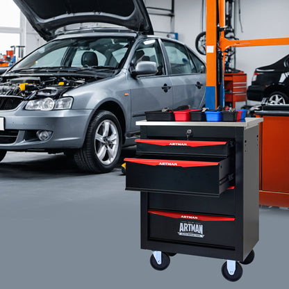 Drawer Multifunctional Tool Cart With Wheels For Garage