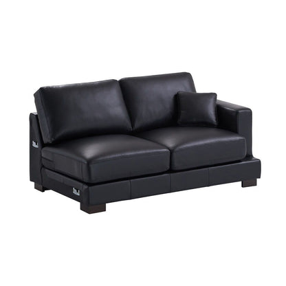 Geralyn - Sectional Sofa With 2 Pillows - Black