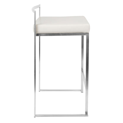 Fuji - Contemporary, Stackable Elegant Counter Stool (Set of 2)