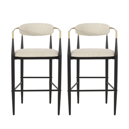 Modern Bar Stools With Armrests (Set of 2)