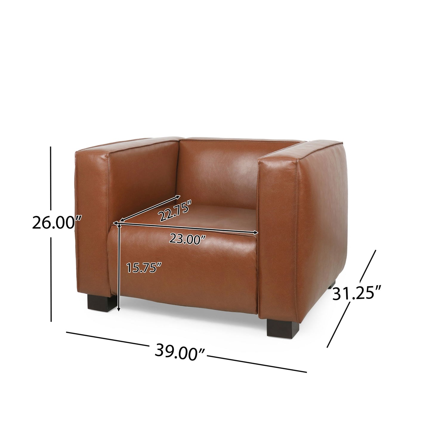 Vortexia - Club Chair With Tuxedo Design