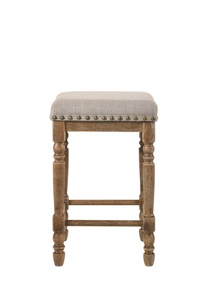 Farsiris - Weathered Counter Height Stool (Set 2) - Beige