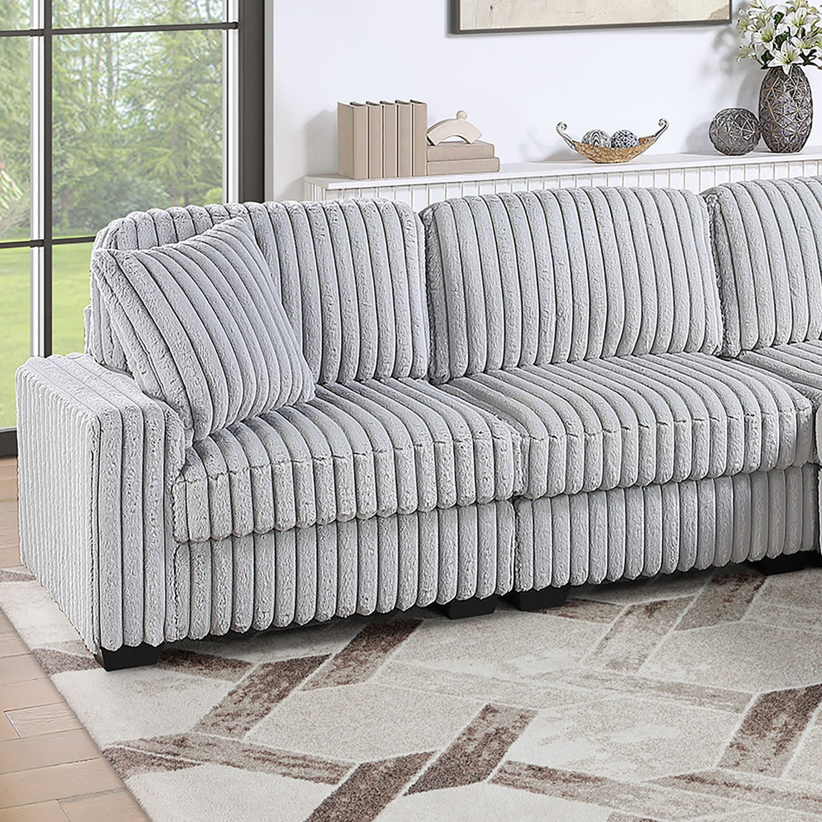 Sectional Sofa Set With Reversible Chaise, Living Room Furniture