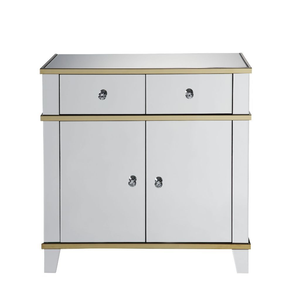 Osma - Accent Table - Mirrored & Gold