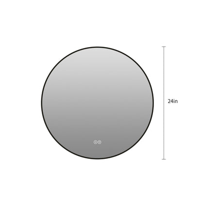 Round Framed Dimmable ED Bathroom Mirror With Anti Fog