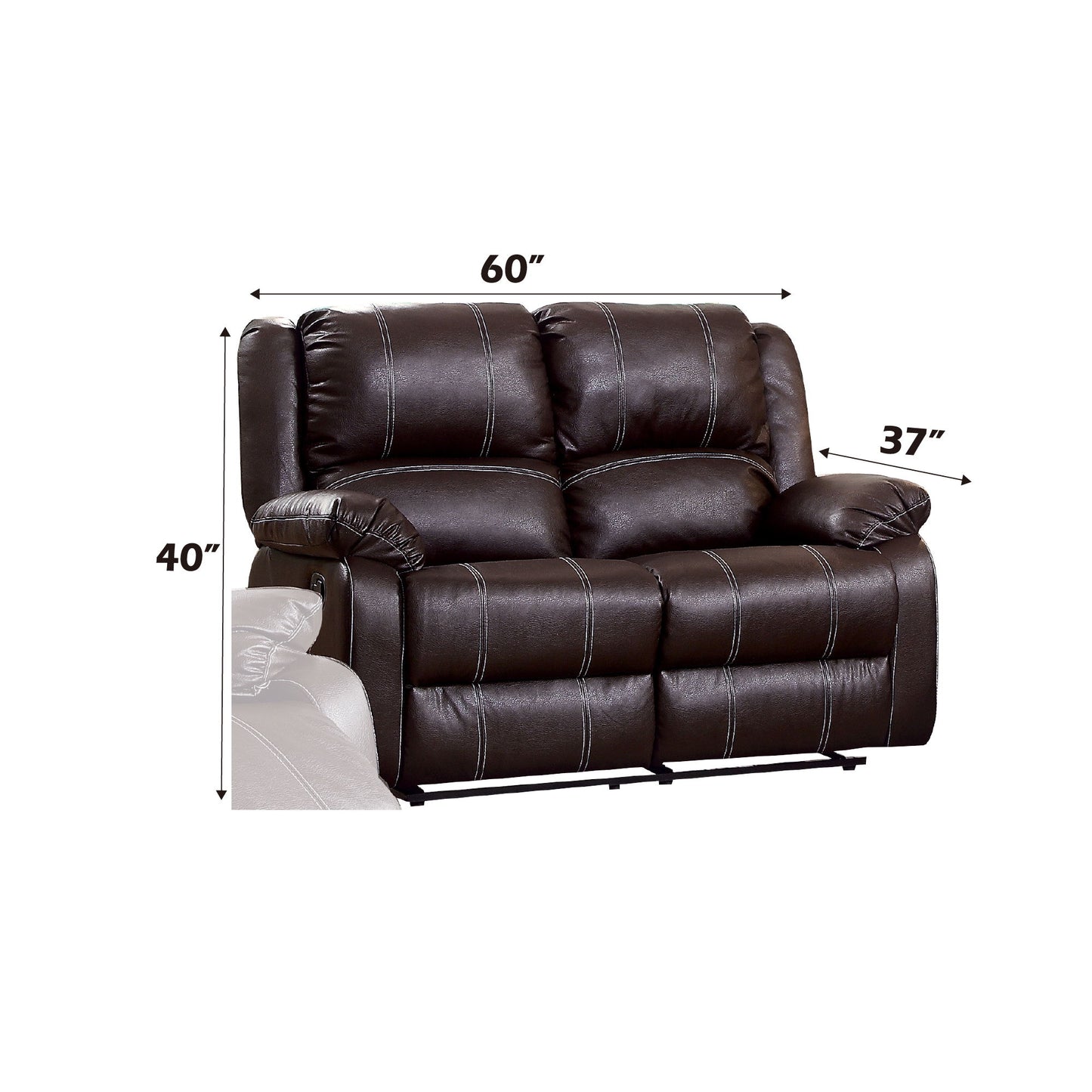 Zuriel - Synthetic 3 Piece Living Room Recliner Set