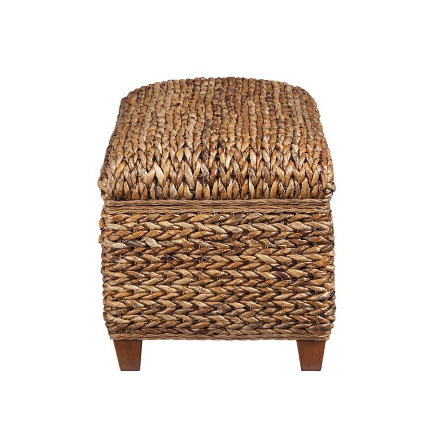 Laughton - Hand - Woven Banana Leaf Storage Trunk - Amber
