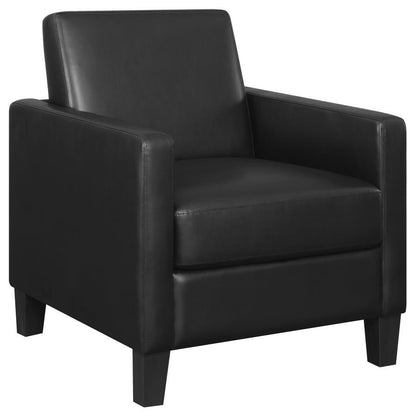 Julio - Upholstered Track Arm Accent Chair - Black