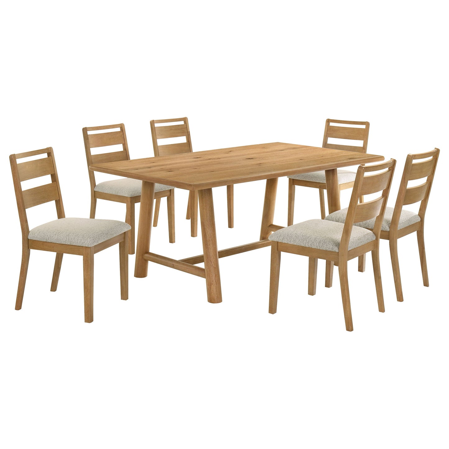 Lytton - 7 Piece Dining Set - Brown Oak