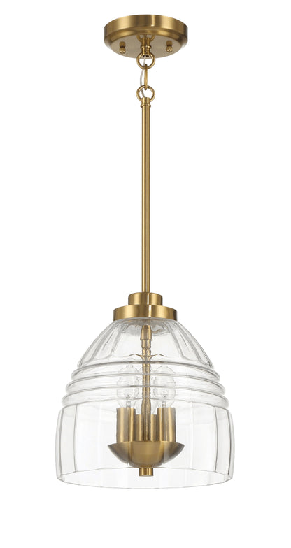 Ember - 3 Candle Lights Chain Pendant - Clear / Gold